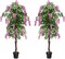 2 Pieces Artificial 6ft Wisteria Tree with Adjustable Branches for Porch or Living Room